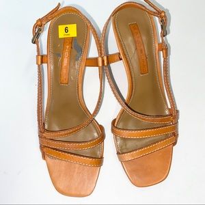 Bandolino Lacey Jae Orange Strappy Sandals Size 6